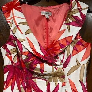 Dressbarn Pink and Orange flower dress Sz14